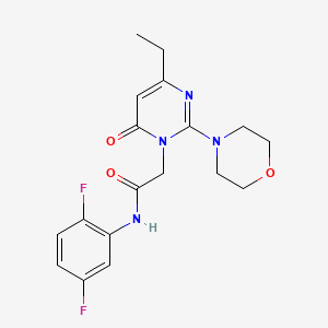 molecular formula C18H20F2N4O3 B2827358 N-(2,5-difluorophenyl)-2-[4-ethyl-2-(morpholin-4-yl)-6-oxo-1,6-dihydropyrimidin-1-yl]acetamide CAS No. 1251575-96-8