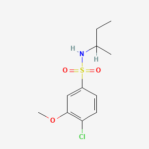 molecular formula C11H16ClNO3S B2827467 N-butan-2-yl-4-chloro-3-methoxybenzenesulfonamide CAS No. 873588-94-4