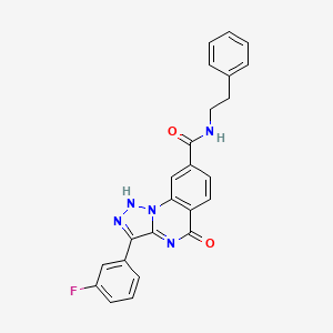 3-(3-fluorophenyl)-5-oxo-N-(2-phenylethyl)-4,5-dihydro[1,2,3]triazolo[1,5-a]quinazoline-8-carboxamide