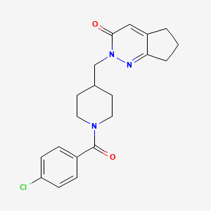 2-[[1-(4-Chlorobenzoyl)piperidin-4-yl]methyl]-6,7-dihydro-5H-cyclopenta[c]pyridazin-3-one