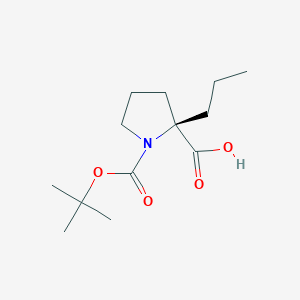 (2R)-1-tert-butoxycarbonyl-2-propyl-pyrrolidine-2-carboxylic acid