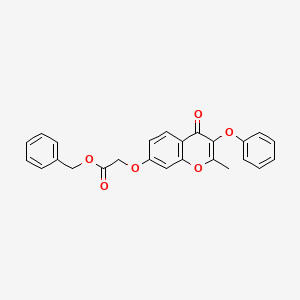 molecular formula C25H20O6 B2827502 benzyl 2-[(2-methyl-4-oxo-3-phenoxy-4H-chromen-7-yl)oxy]acetate CAS No. 329709-23-1