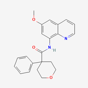 molecular formula C22H22N2O3 B2827505 N-(6-methoxyquinolin-8-yl)-4-phenyloxane-4-carboxamide CAS No. 1207034-97-6