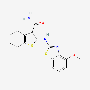 2-[(4-Methoxy-1,3-benzothiazol-2-yl)amino]-4,5,6,7-tetrahydro-1-benzothiophene-3-carboxamide