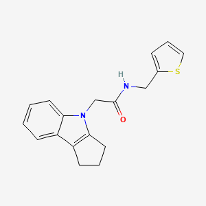 2-(2,3-dihydrocyclopenta[b]indol-4(1H)-yl)-N-(thiophen-2-ylmethyl)acetamide