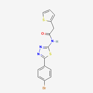 N-(5-(4-bromophenyl)-1,3,4-thiadiazol-2-yl)-2-(thiophen-2-yl)acetamide