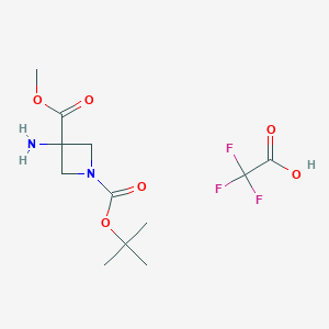 1-Tert-butyl 3-methyl 3-aminoazetidine-1,3-dicarboxylate trifluoroacetic acid