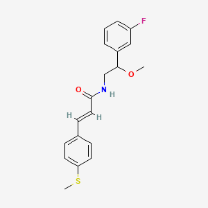(E)-N-(2-(3-fluorophenyl)-2-methoxyethyl)-3-(4-(methylthio)phenyl)acrylamide
