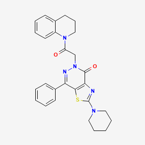5-(2-(3,4-dihydroquinolin-1(2H)-yl)-2-oxoethyl)-7-phenyl-2-(piperidin-1-yl)thiazolo[4,5-d]pyridazin-4(5H)-one
