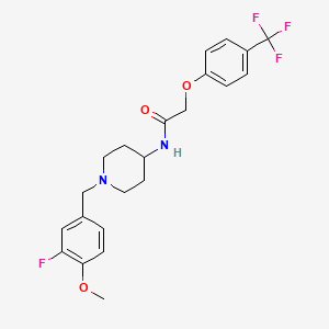 N-{1-[(3-fluoro-4-methoxyphenyl)methyl]piperidin-4-yl}-2-[4-(trifluoromethyl)phenoxy]acetamide