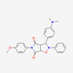 3-(4-(dimethylamino)phenyl)-5-(4-methoxyphenyl)-2-phenyldihydro-2H-pyrrolo[3,4-d]isoxazole-4,6(5H,6aH)-dione