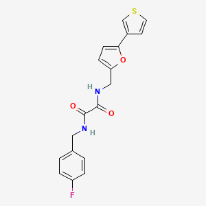 N1-(4-fluorobenzyl)-N2-((5-(thiophen-3-yl)furan-2-yl)methyl)oxalamide