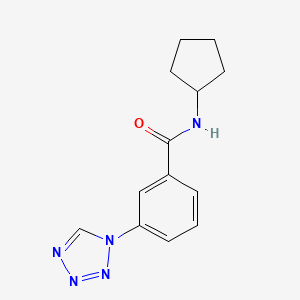 molecular formula C13H15N5O B2827556 N-cyclopentyl-3-(1H-1,2,3,4-tetrazol-1-yl)benzamide CAS No. 484039-72-7