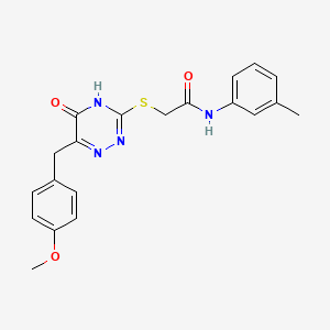 2-((6-(4-methoxybenzyl)-5-oxo-4,5-dihydro-1,2,4-triazin-3-yl)thio)-N-(m-tolyl)acetamide