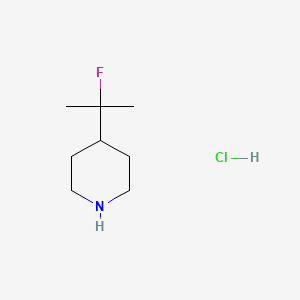 molecular formula C8H17ClFN B2827574 4-(2-Fluoropropan-2-yl)piperidine hydrochloride CAS No. 1896341-44-8
