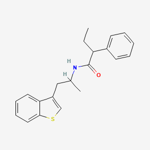 molecular formula C21H23NOS B2827585 N-[1-(1-benzothiophen-3-yl)propan-2-yl]-2-phenylbutanamide CAS No. 2034316-78-2