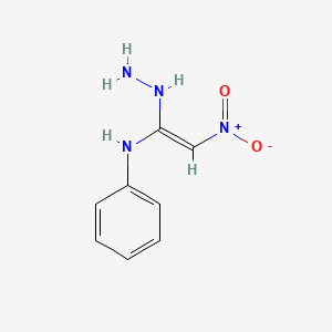 molecular formula C8H10N4O2 B2827681 N-[(Z)-1-hydrazinyl-2-nitroethenyl]aniline CAS No. 343569-78-8