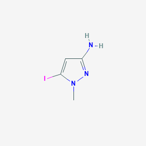 molecular formula C4H6IN3 B2827687 5-Iodo-1-methyl-1H-pyrazol-3-amine CAS No. 1654058-24-8