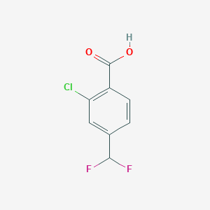 molecular formula C8H5ClF2O2 B2827727 2-Chloro-4-(difluoromethyl)benzoic acid CAS No. 1556403-83-8