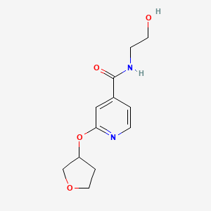 molecular formula C12H16N2O4 B2827744 N-(2-hydroxyethyl)-2-(oxolan-3-yloxy)pyridine-4-carboxamide CAS No. 2034359-89-0