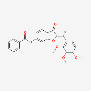 (Z)-3-oxo-2-(2,3,4-trimethoxybenzylidene)-2,3-dihydrobenzofuran-6-yl benzoate