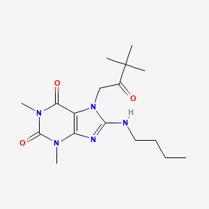 8-(butylamino)-7-(3,3-dimethyl-2-oxobutyl)-1,3-dimethyl-2,3,6,7-tetrahydro-1H-purine-2,6-dione