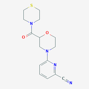 6-[2-(Thiomorpholine-4-carbonyl)morpholin-4-yl]pyridine-2-carbonitrile