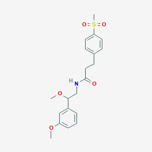 N-(2-methoxy-2-(3-methoxyphenyl)ethyl)-3-(4-(methylsulfonyl)phenyl)propanamide