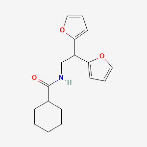 N-(2,2-di(furan-2-yl)ethyl)cyclohexanecarboxamide
