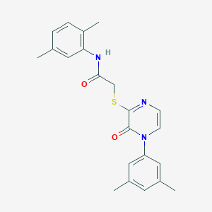 N-(2,5-dimethylphenyl)-2-[4-(3,5-dimethylphenyl)-3-oxopyrazin-2-yl]sulfanylacetamide