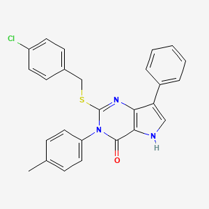 2-((4-chlorobenzyl)thio)-7-phenyl-3-(p-tolyl)-3H-pyrrolo[3,2-d]pyrimidin-4(5H)-one