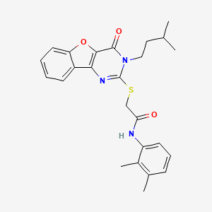 N-(2,3-dimethylphenyl)-2-{[3-(3-methylbutyl)-4-oxo-3,4-dihydro[1]benzofuro[3,2-d]pyrimidin-2-yl]sulfanyl}acetamide