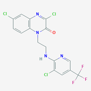 3,6-dichloro-1-(2-{[3-chloro-5-(trifluoromethyl)-2-pyridinyl]amino}ethyl)-2(1H)-quinoxalinone