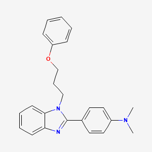 molecular formula C24H25N3O B2827780 N,N-dimethyl-4-[1-(3-phenoxypropyl)-1H-1,3-benzodiazol-2-yl]aniline CAS No. 433698-37-4