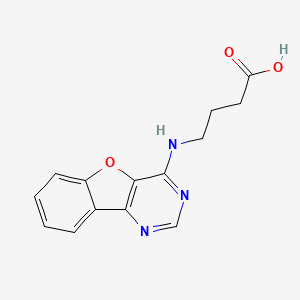 molecular formula C14H13N3O3 B2827786 4-(benzofuro[3,2-d]pyrimidin-4-ylamino)butanoic acid CAS No. 330818-01-4