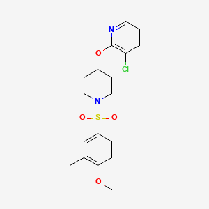 3-Chloro-2-((1-((4-methoxy-3-methylphenyl)sulfonyl)piperidin-4-yl)oxy)pyridine