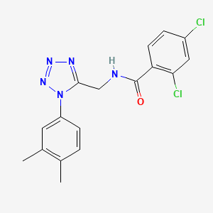 2,4-dichloro-N-((1-(3,4-dimethylphenyl)-1H-tetrazol-5-yl)methyl)benzamide
