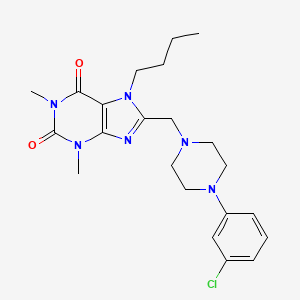 7-Butyl-8-[[4-(3-chlorophenyl)-1-piperazinyl]methyl]-1,3-dimethylpurine-2,6-dione