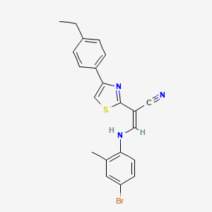 (Z)-3-((4-bromo-2-methylphenyl)amino)-2-(4-(4-ethylphenyl)thiazol-2-yl)acrylonitrile