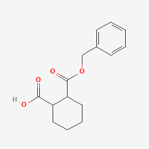 molecular formula C15H18O4 B2827957 2-[(benzyloxy)carbonyl]cyclohexane-1-carboxylic acid CAS No. 151434-99-0