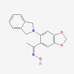 molecular formula C17H16N2O3 B2827972 (Z)-N-{1-[6-(2,3-dihydro-1H-isoindol-2-yl)-2H-1,3-benzodioxol-5-yl]ethylidene}hydroxylamine CAS No. 866018-84-0