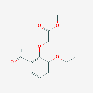 molecular formula C12H14O5 B2827987 methyl 2-(2-ethoxy-6-formylphenoxy)acetate CAS No. 1099690-95-5