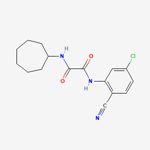 molecular formula C16H18ClN3O2 B2828004 N1-(5-chloro-2-cyanophenyl)-N2-cycloheptyloxalamide CAS No. 941963-02-6