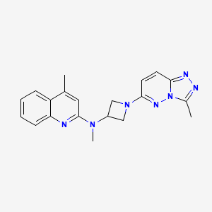 molecular formula C20H21N7 B2828009 N,4-dimethyl-N-(1-(3-methyl-[1,2,4]triazolo[4,3-b]pyridazin-6-yl)azetidin-3-yl)quinolin-2-amine CAS No. 2319639-06-8
