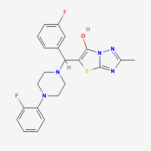 5-((3-Fluorophenyl)(4-(2-fluorophenyl)piperazin-1-yl)methyl)-2-methylthiazolo[3,2-b][1,2,4]triazol-6-ol