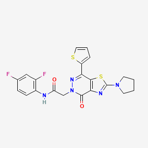 N-(2,4-difluorophenyl)-2-(4-oxo-2-(pyrrolidin-1-yl)-7-(thiophen-2-yl)thiazolo[4,5-d]pyridazin-5(4H)-yl)acetamide