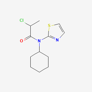 2-chloro-N-cyclohexyl-N-(1,3-thiazol-2-yl)propanamide