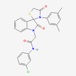 N-(3-chlorophenyl)-2-(3'-(3,5-dimethylphenyl)-2,4'-dioxospiro[indoline-3,2'-thiazolidin]-1-yl)acetamide