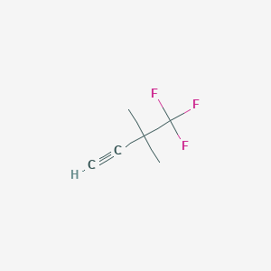 molecular formula C6H7F3 B2828073 4,4,4-trifluoro-3,3-dimethylbut-1-yne CAS No. 2101747-66-2