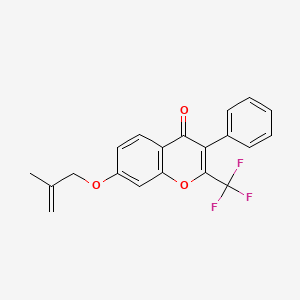 molecular formula C20H15F3O3 B2828145 7-((2-methylallyl)oxy)-3-phenyl-2-(trifluoromethyl)-4H-chromen-4-one CAS No. 847045-94-7